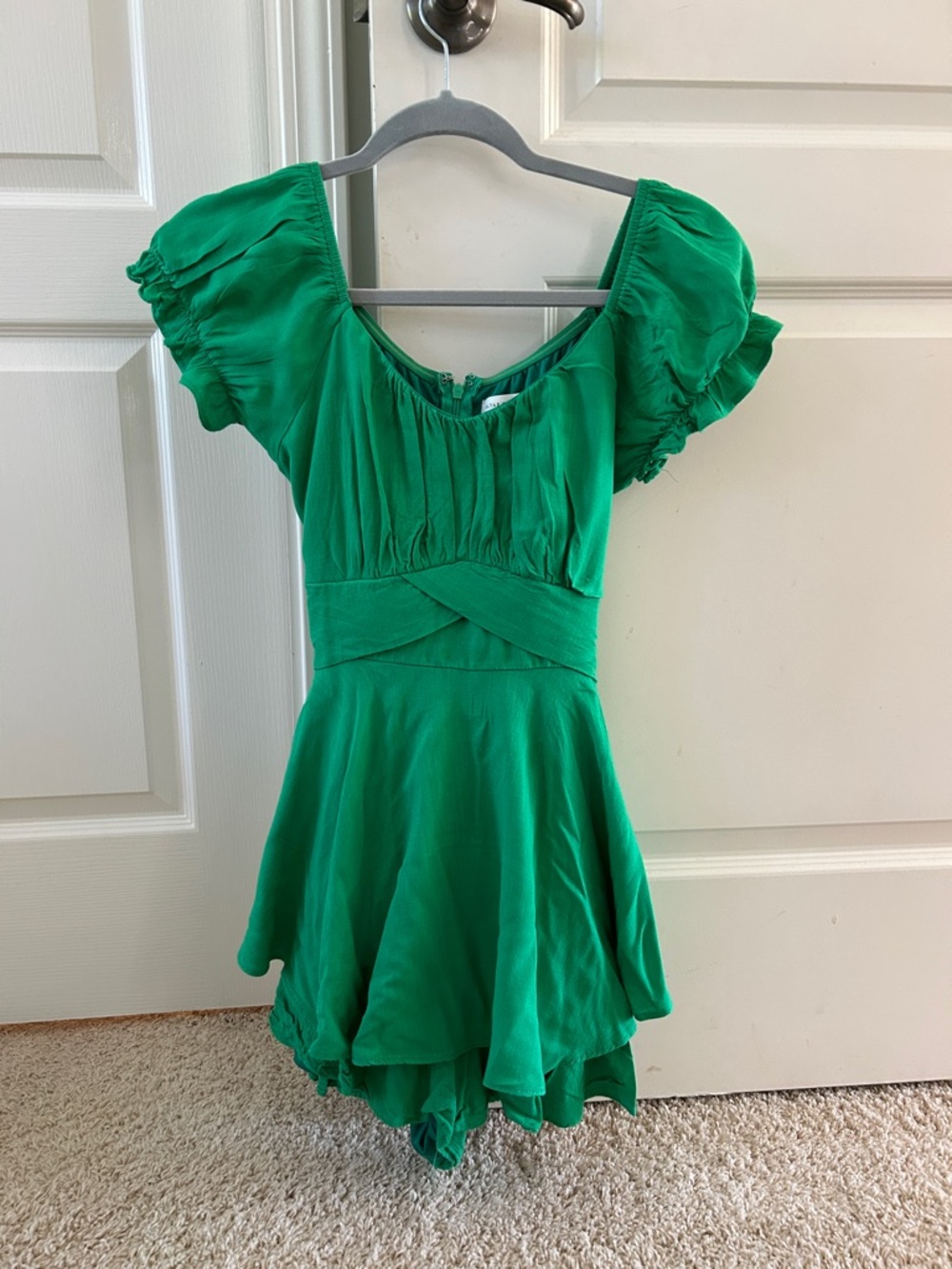 Altar'd State Emerald Green Short Sleeve Romper